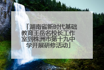 湖南省新时代基础教育王岳名校长工作室到株洲市第十九中学开展研修活动