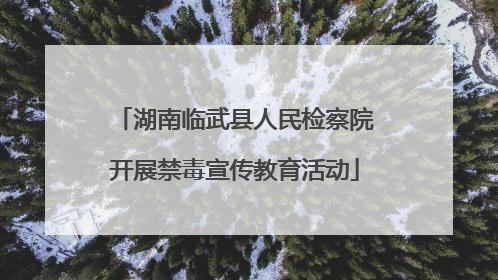 湖南临武县人民检察院开展禁毒宣传教育活动