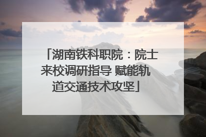 湖南铁科职院：院士来校调研指导 赋能轨道交通技术攻坚