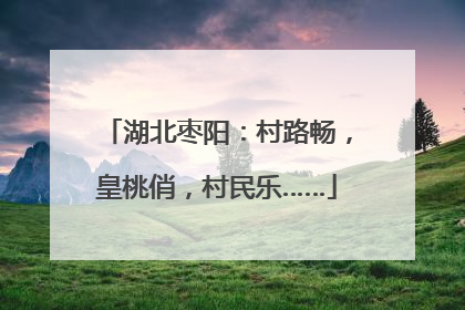 湖北枣阳：村路畅，皇桃俏，村民乐……