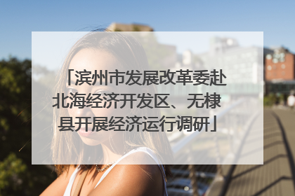 滨州市发展改革委赴北海经济开发区、无棣县开展经济运行调研