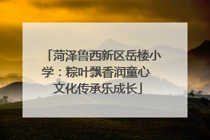 菏泽鲁西新区岳楼小学：粽叶飘香润童心 文化传承乐成长