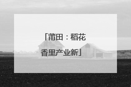 莆田：稻花香里产业新