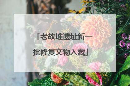 老故堆遗址新一批修复文物入藏