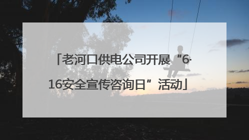老河口供电公司开展“6·16安全宣传咨询日”活动