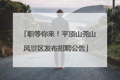 职等你来！平顶山尧山风景区发布招聘公告