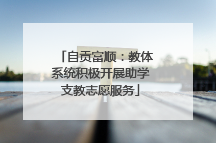 自贡富顺：教体系统积极开展助学支教志愿服务