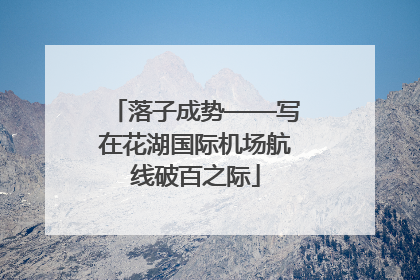 落子成势——写在花湖国际机场航线破百之际