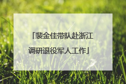 裴金佳带队赴浙江调研退役军人工作