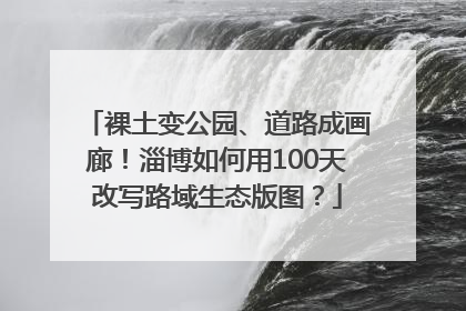 裸土变公园、道路成画廊！淄博如何用100天改写路域生态版图？