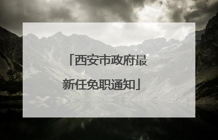 西安市政府最新任免职通知