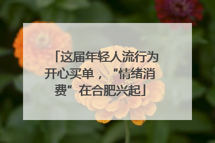 这届年轻人流行为开心买单，“情绪消费”在合肥兴起