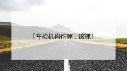 车检机构作弊，该抓
