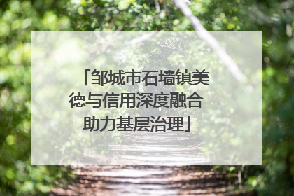 邹城市石墙镇美德与信用深度融合助力基层治理