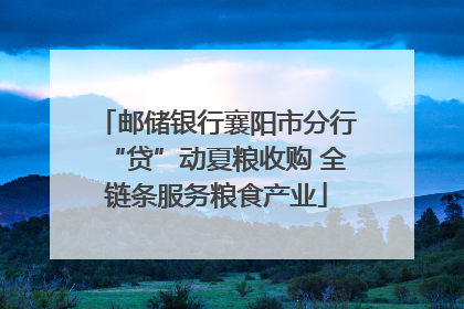邮储银行襄阳市分行“贷”动夏粮收购 全链条服务粮食产业
