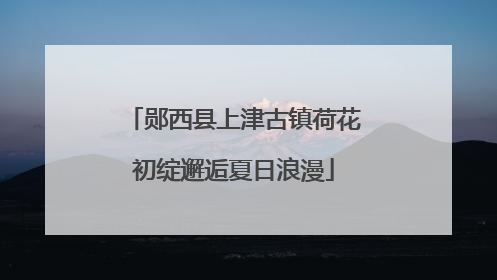 郧西县上津古镇荷花初绽邂逅夏日浪漫