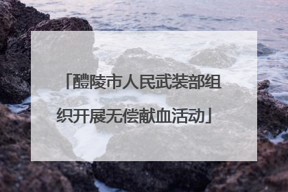 醴陵市人民武装部组织开展无偿献血活动