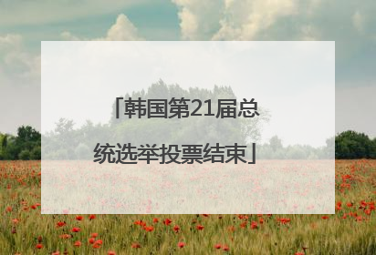 韩国第21届总统选举投票结束