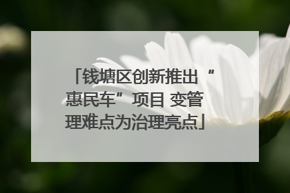 钱塘区创新推出“惠民车”项目 变管理难点为治理亮点