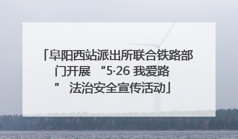 阜阳西站派出所联合铁路部门开展 “5·26 我爱路” 法治安全宣传活动