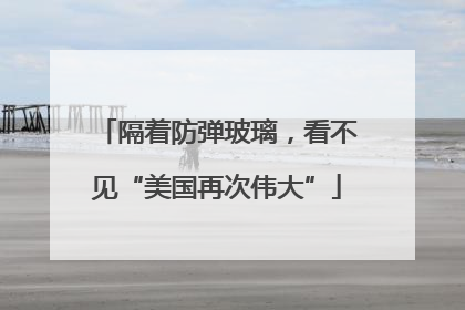 隔着防弹玻璃，看不见“美国再次伟大”