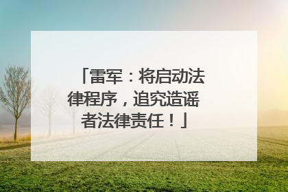 雷军：将启动法律程序，追究造谣者法律责任！