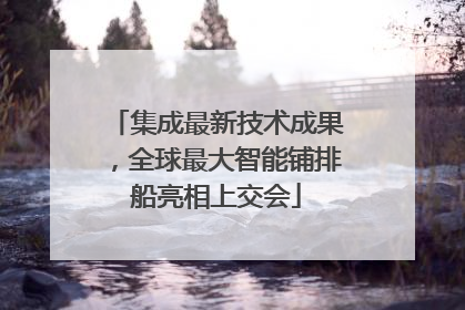 集成最新技术成果，全球最大智能铺排船亮相上交会