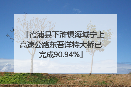 霞浦县下浒镇海域宁上高速公路东吾洋特大桥已完成90.94%