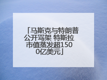马斯克与特朗普公开骂架 特斯拉市值蒸发超1500亿美元