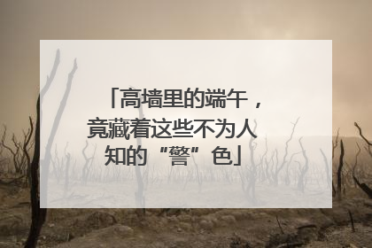 高墙里的端午，竟藏着这些不为人知的“警”色