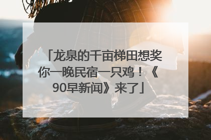 龙泉的千亩梯田想奖你一晚民宿一只鸡！《90早新闻》来了