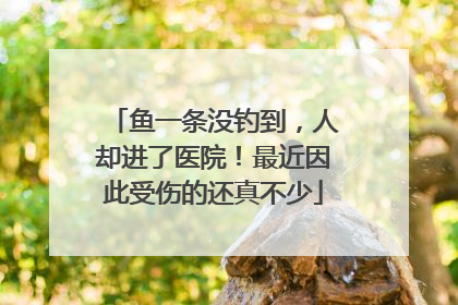鱼一条没钓到，人却进了医院！最近因此受伤的还真不少