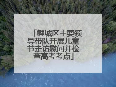 鲤城区主要领导带队开展儿童节走访慰问并检查高考考点