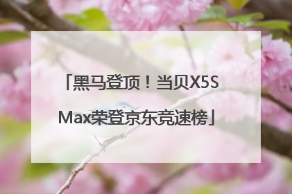 黑马登顶！当贝X5S Max荣登京东竞速榜