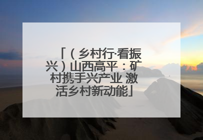 （乡村行·看振兴）山西高平：矿村携手兴产业 激活乡村新动能