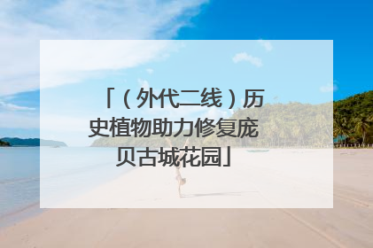 （外代二线）历史植物助力修复庞贝古城花园