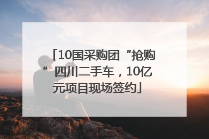 10国采购团“抢购”四川二手车，10亿元项目现场签约
