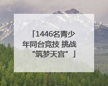 1446名青少年同台竞技 挑战“筑梦天宫”