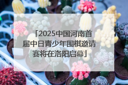 2025中国河南首届中日青少年围棋邀请赛将在洛阳启幕