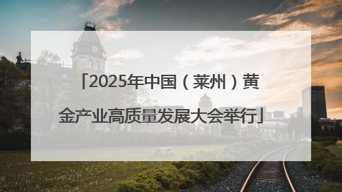 2025年中国（莱州）黄金产业高质量发展大会举行