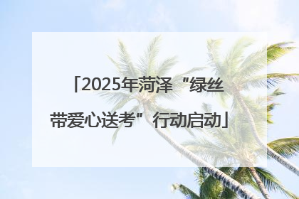 2025年菏泽“绿丝带爱心送考”行动启动