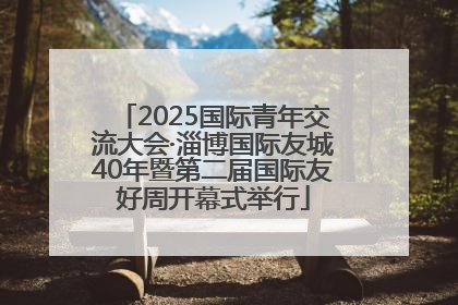 2025国际青年交流大会·淄博国际友城40年暨第二届国际友好周开幕式举行