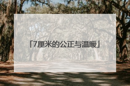 7厘米的公正与温暖