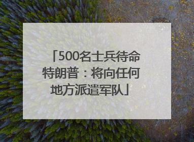 500名士兵待命 特朗普：将向任何地方派遣军队