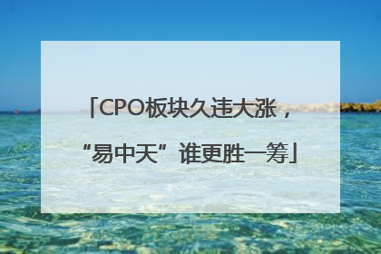 CPO板块久违大涨，“易中天”谁更胜一筹