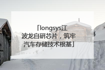 longsys江波龙自研芯片，筑牢汽车存储技术根基